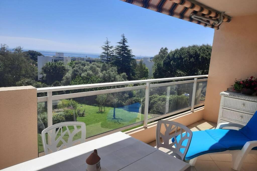 Ferienwohnung T2 Avec Magnifique Vue Mer, Piscine, Clim, Parking Antibes Exterior foto